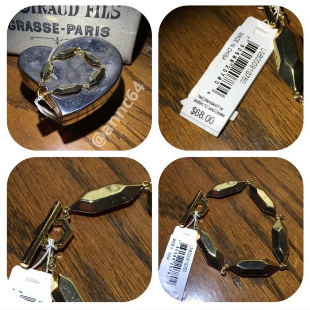 Ralph Lauren Toggle Gold Tone Bracelet & Earrings - Picture 4 of 4